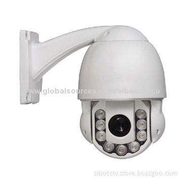 Outdoor 10x 1.3MP IR mini IP PTZ camera, 12V/2A DC power supply